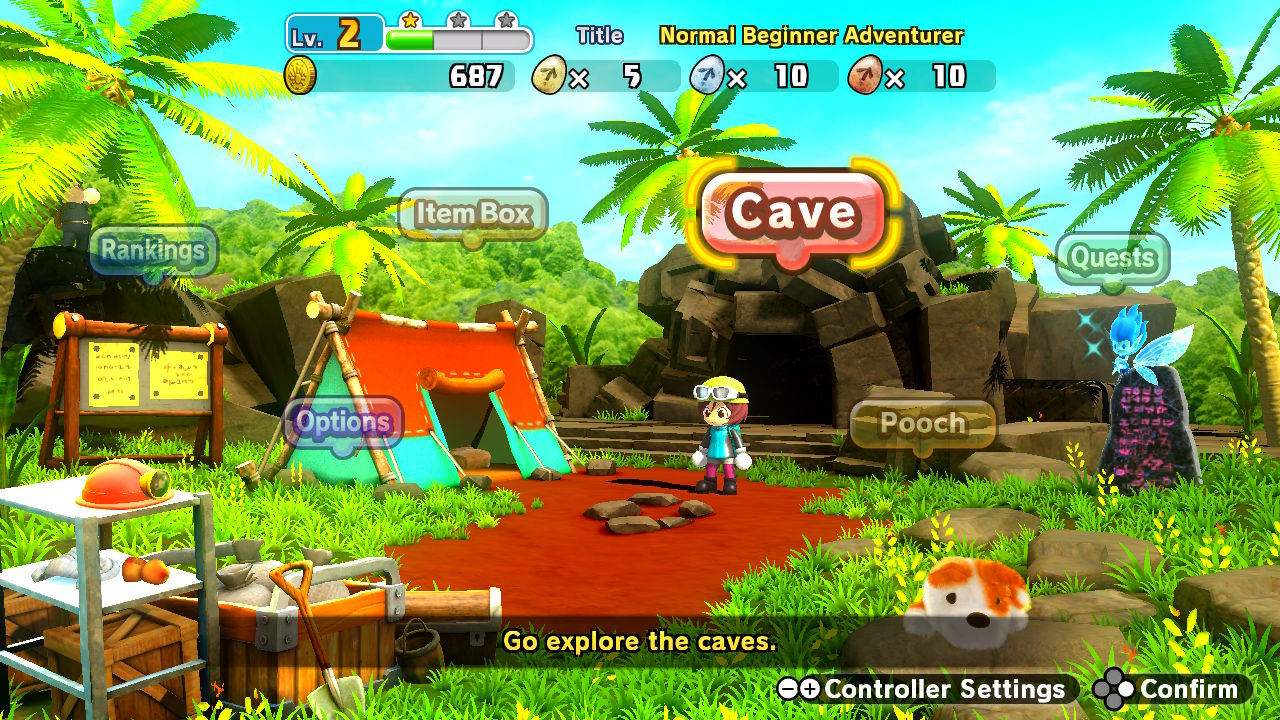 Spelunker's Main Menu